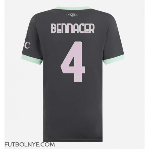 Camiseta AC Milan Ismael Bennacer #4 Tercera Equipación para mujer 2024-25 manga corta